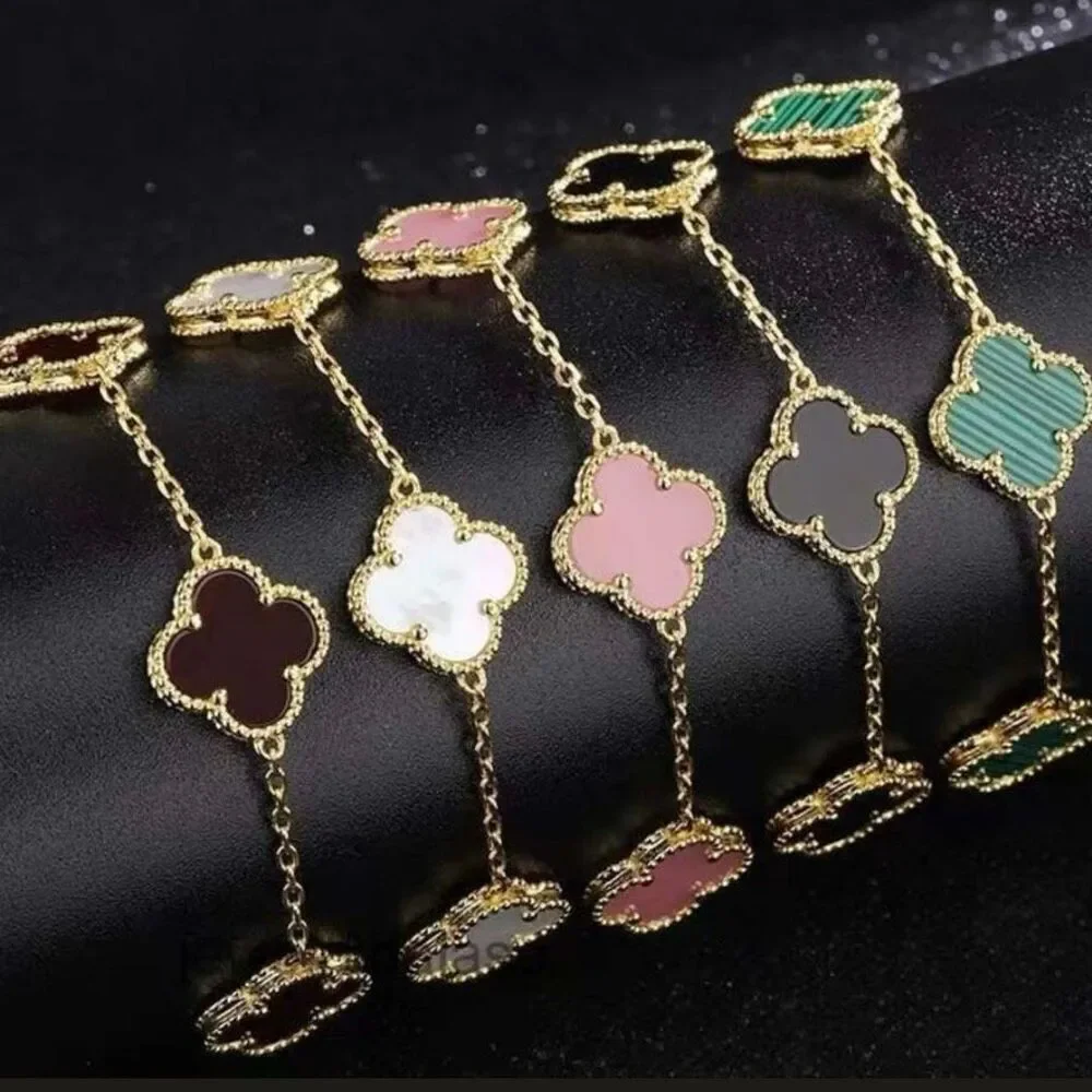 Gold Vermeil Black Onyx Clover Bracelet – Dainty Adjustable Chain, Lucky Charm